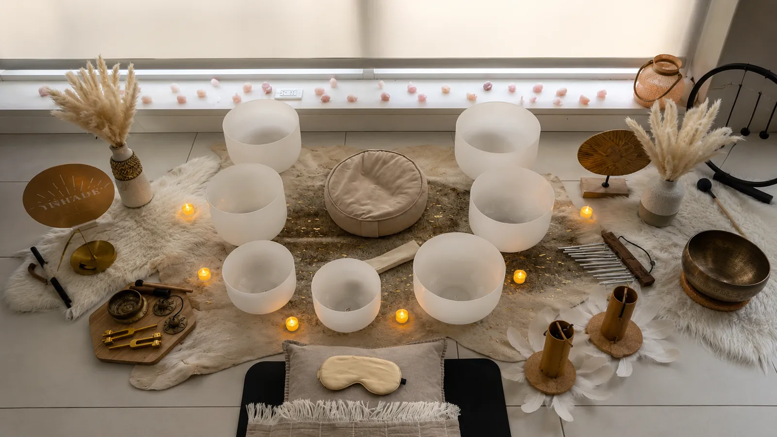 Private sound healing session with singing bowls in Ubud, Bali