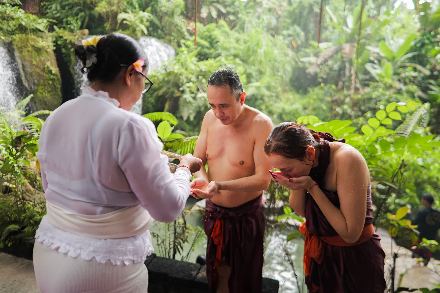 Balinese monk leading the ritual