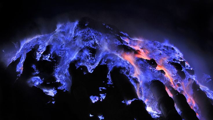 Blue Fire Volcano Java